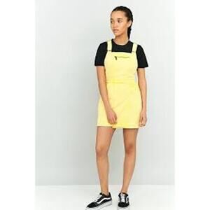 URBAN OUTFITTERS BDG Jessy Pinafore Overall Mini Dress Yellow Size 2